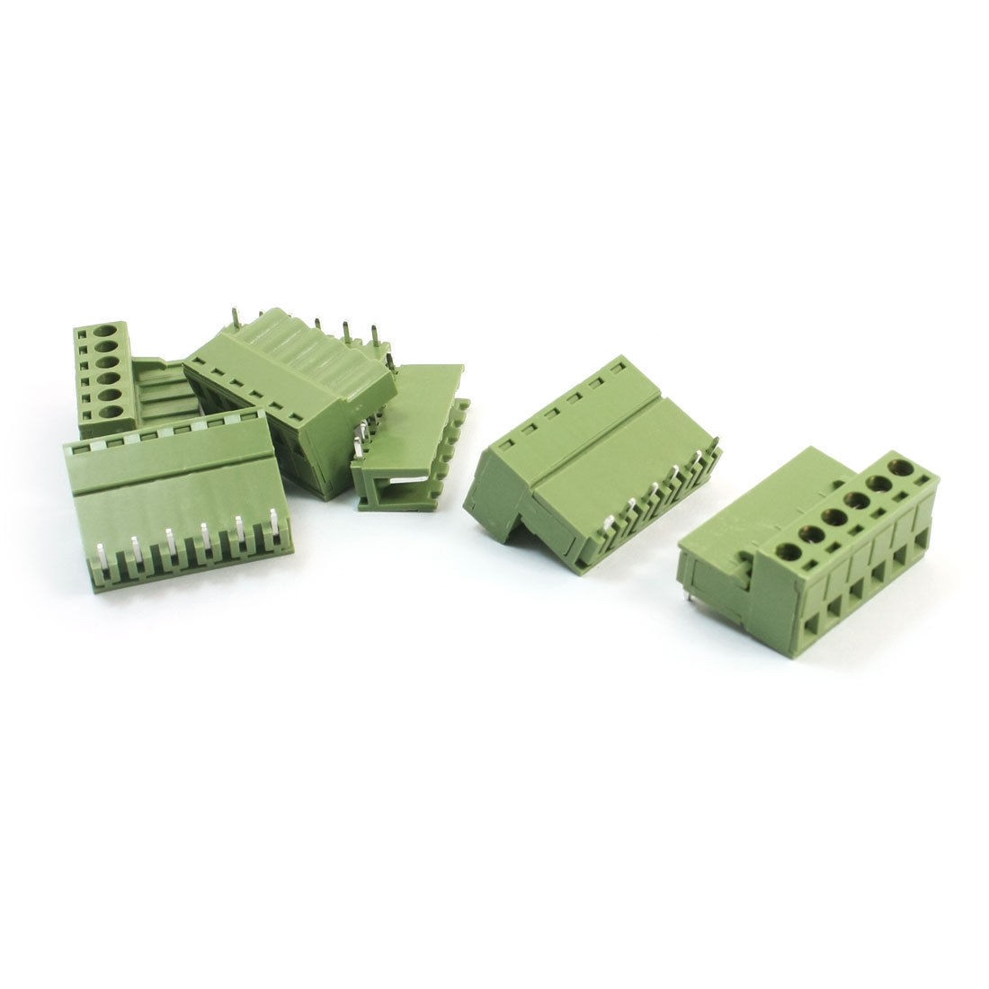 5pcs 5 08mm Pitch 6pin PCB Mount Screw Terminal Barrier Block Connector