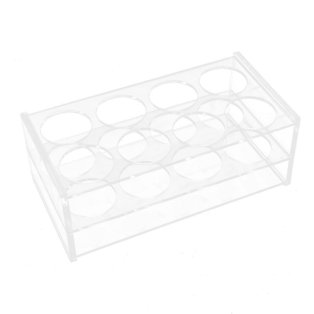 Clear Rectangular Plastic 8 Holes 100ML Centrifuge Tubes Holder Rack