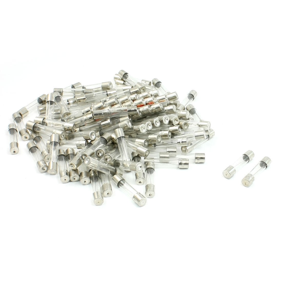 100 Pcs 6mm x 30mm Fast Acting Type Glass Tube Fuses 20A 250V