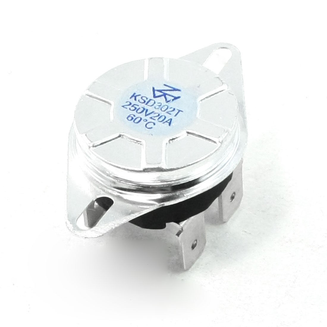 AC 250V 20A Normal Close 60C Temperature Control Switch Bimetal Thermostat