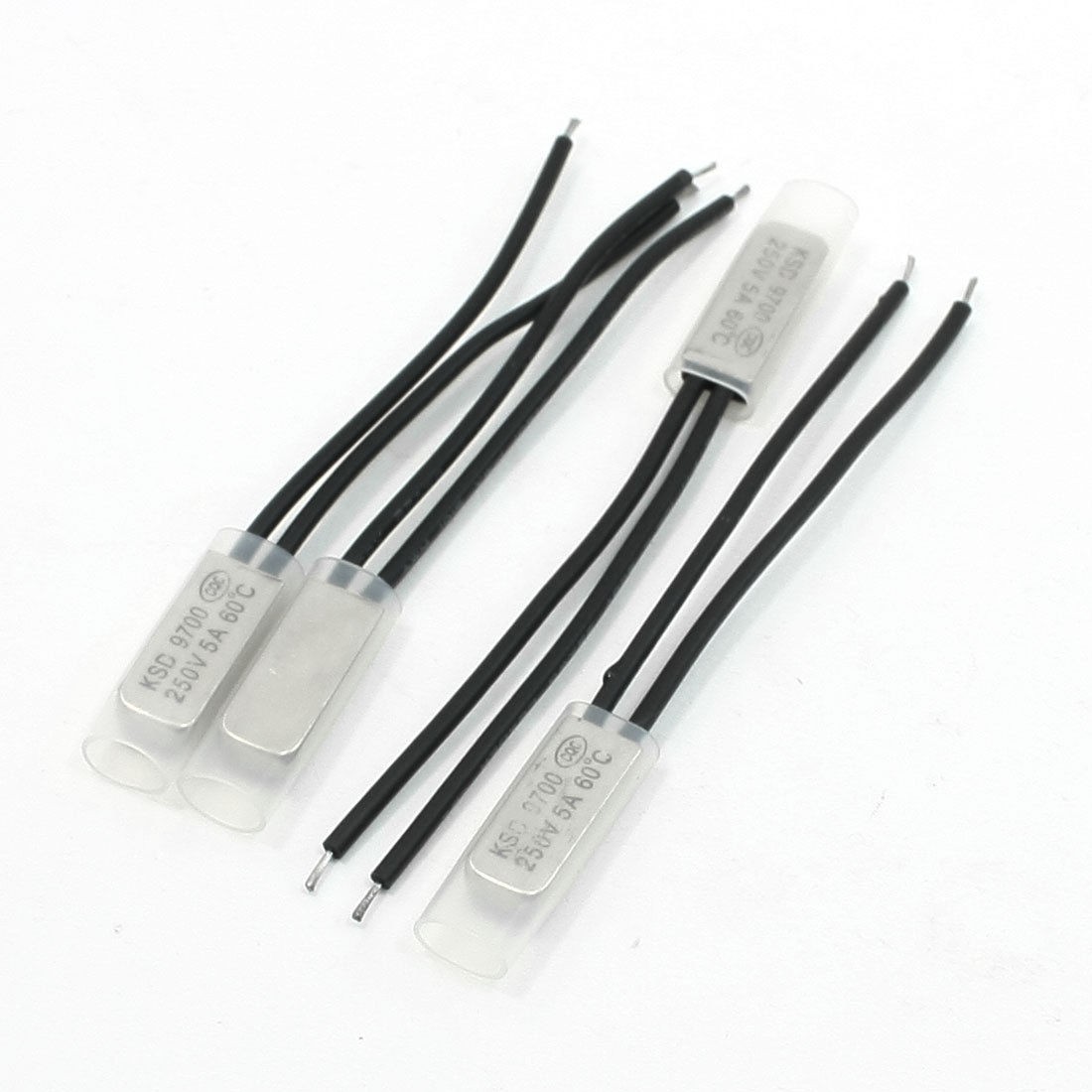 4 Pieces Bimetal Temperature Switch Thermostat 60 Degree Celsius NC KSD9700