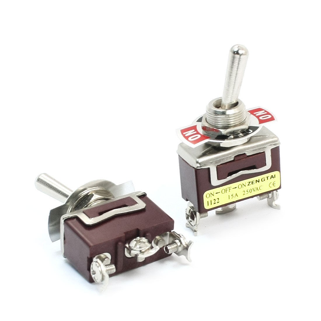 Replacement SPDT ON/OFF/ON 3 Position Toggle Switch AC 250V 15A E-TEN1122 2pcs