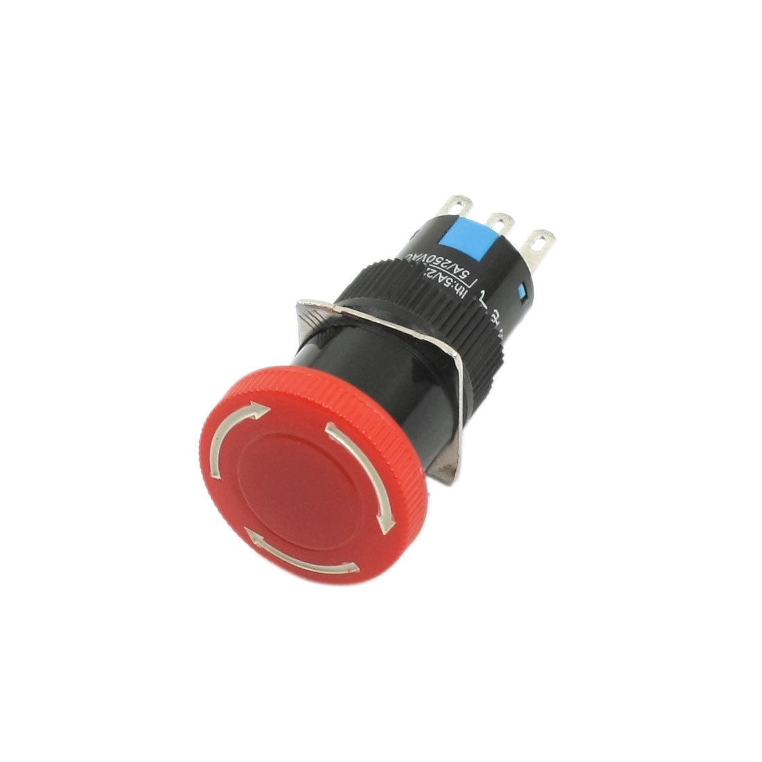 SPDT 3Pin Red Mushroom Head Latching Push Button Switch AC220V/250V 5A