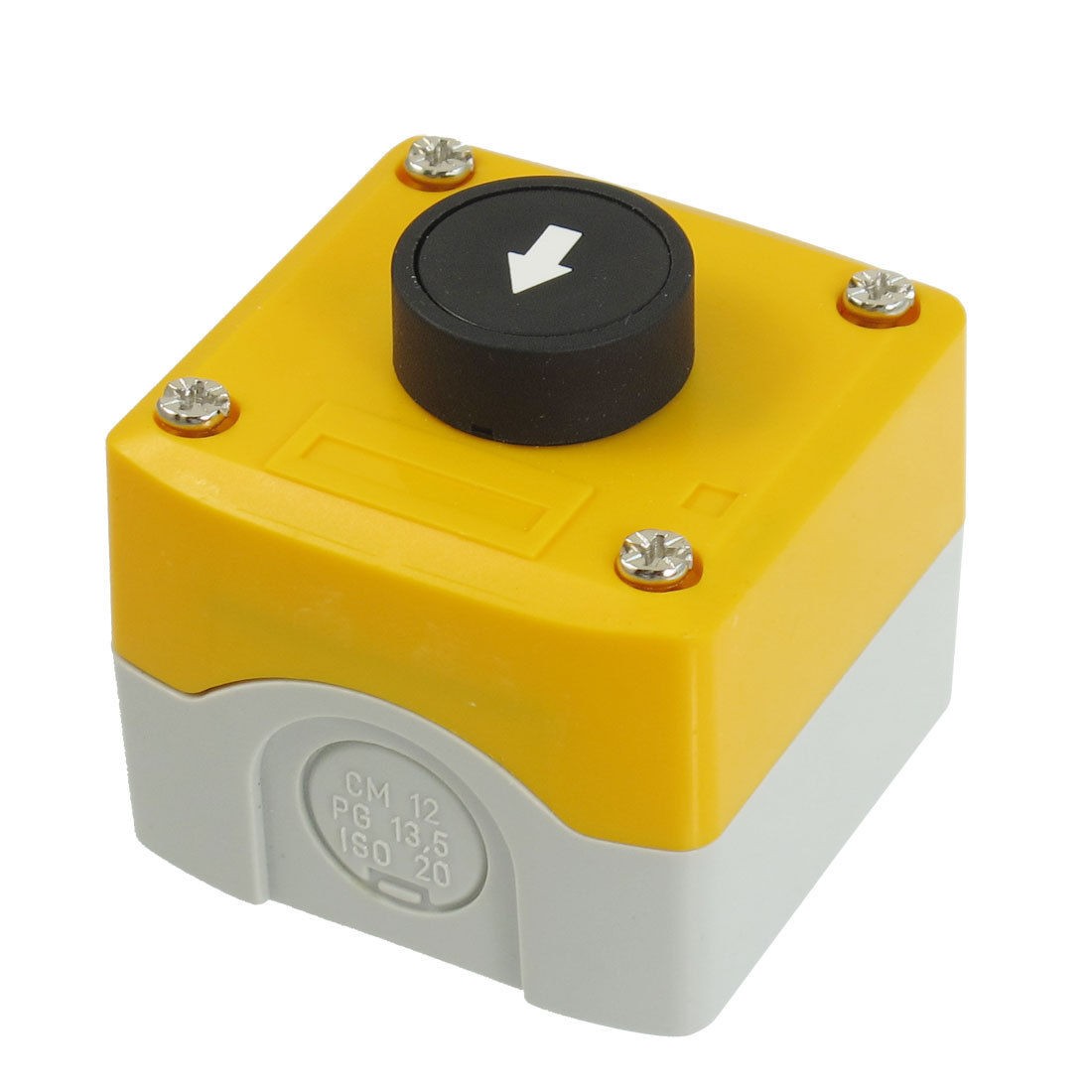 Plastic Shell SPST Momentary Arrow Black Flat Push Button Switch 240V 3A