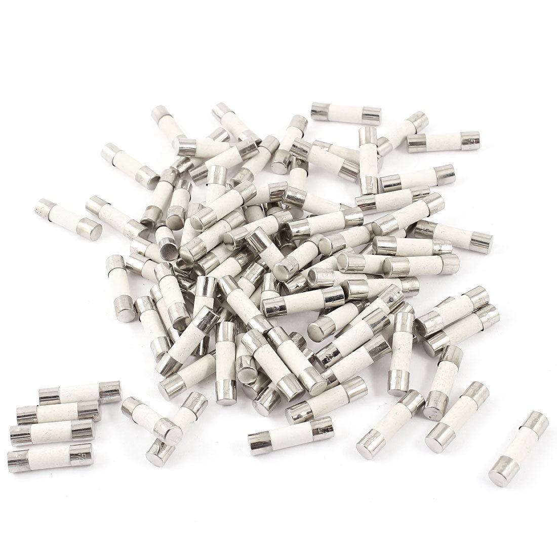 80 Pcs 250V 20A 6mmx30mm Cylindrical Ceramic Tube Fuses Link