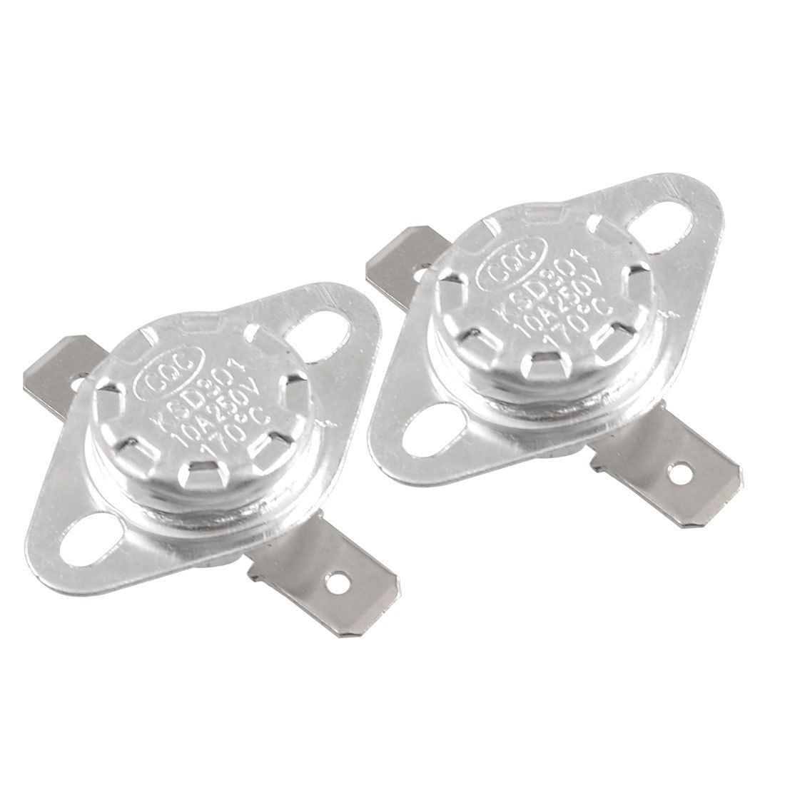 2 Pcs 170C NC Temperature Control Switch Ceramic Thermostat