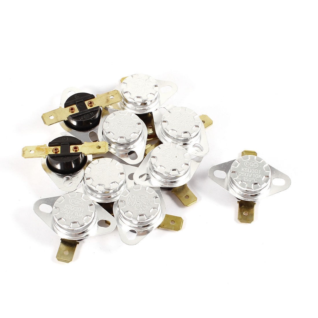 10 Pcs KSD301 250V 10A 150 Celsius Normal Close Temperature Controlled Switch