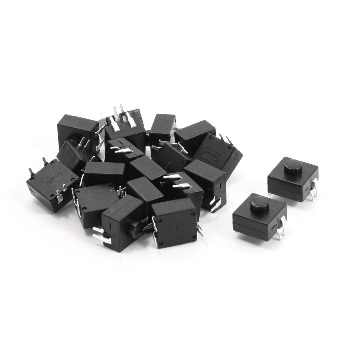 20 Pcs Round Button 4 Pin Terminal Momentary Action Torch Switch AC 250V 1.5A