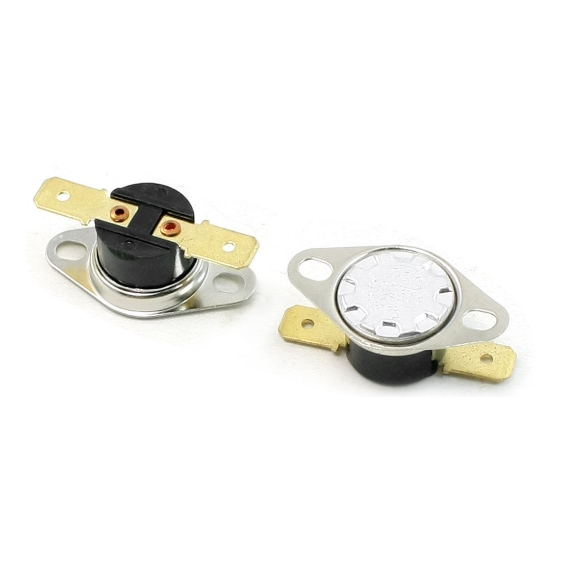 2 Pcs Soldered 185C NC.Temperature Controller Plastic Thermostat 10A AC250V