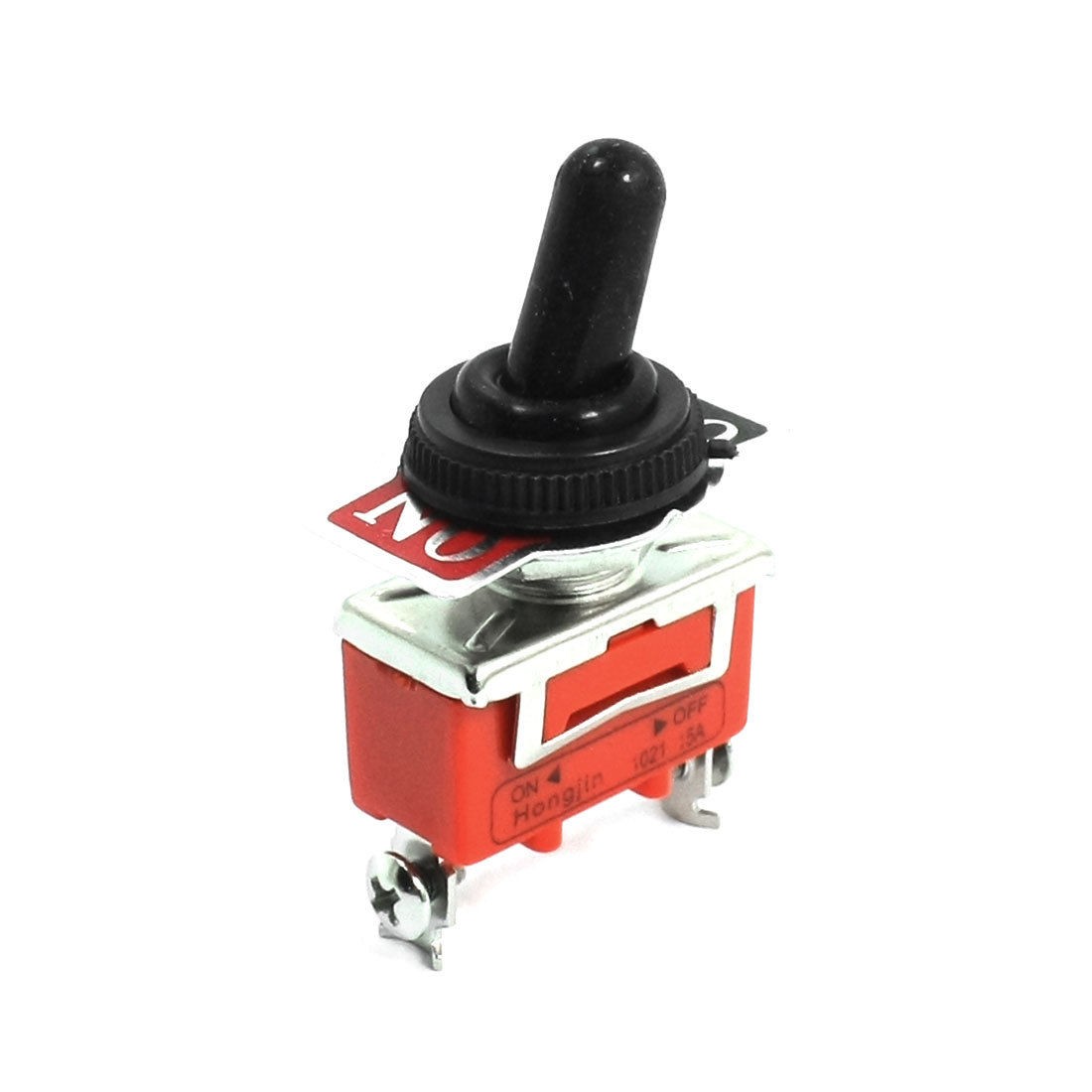 AC 250V 15A 12mm SPST 2 Screw Terminals 2 Positions Toggle Switch w Cover
