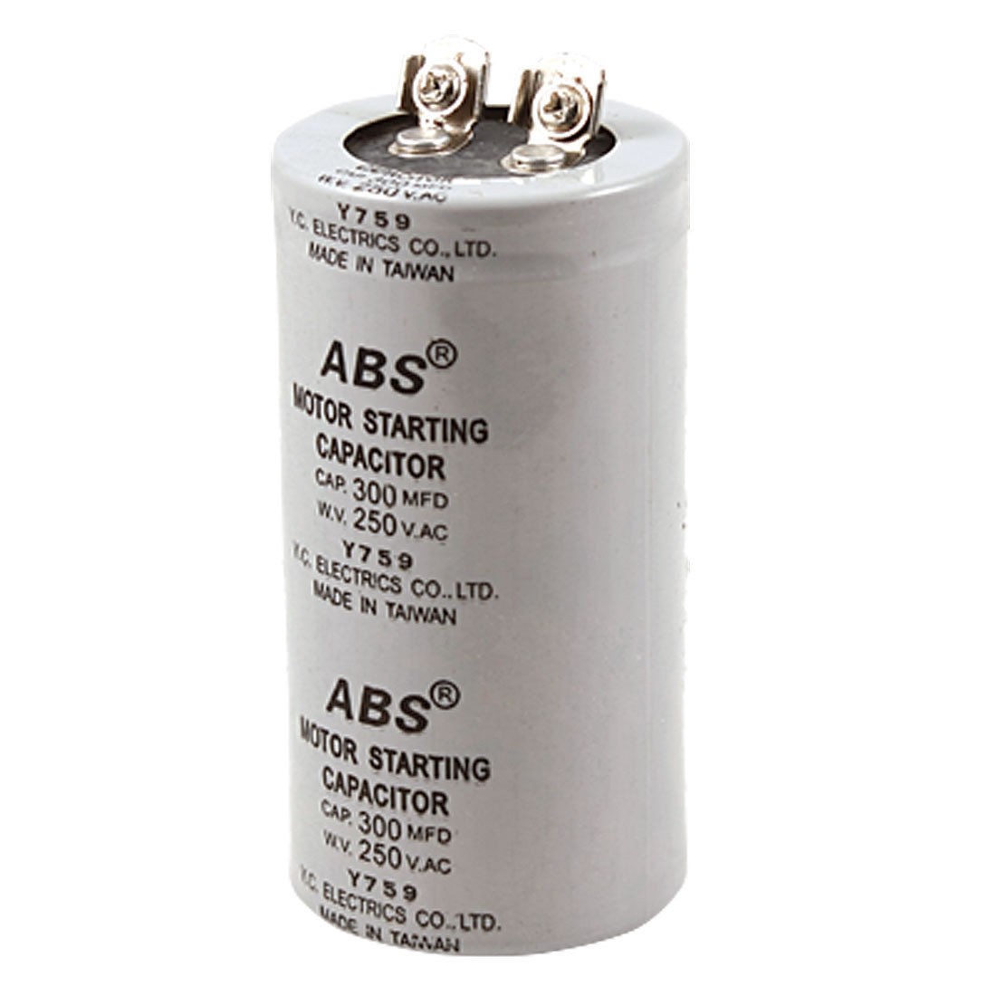 Gray Cylinder 300uF 300MFD 250VAC Motor Start-up Capacitor