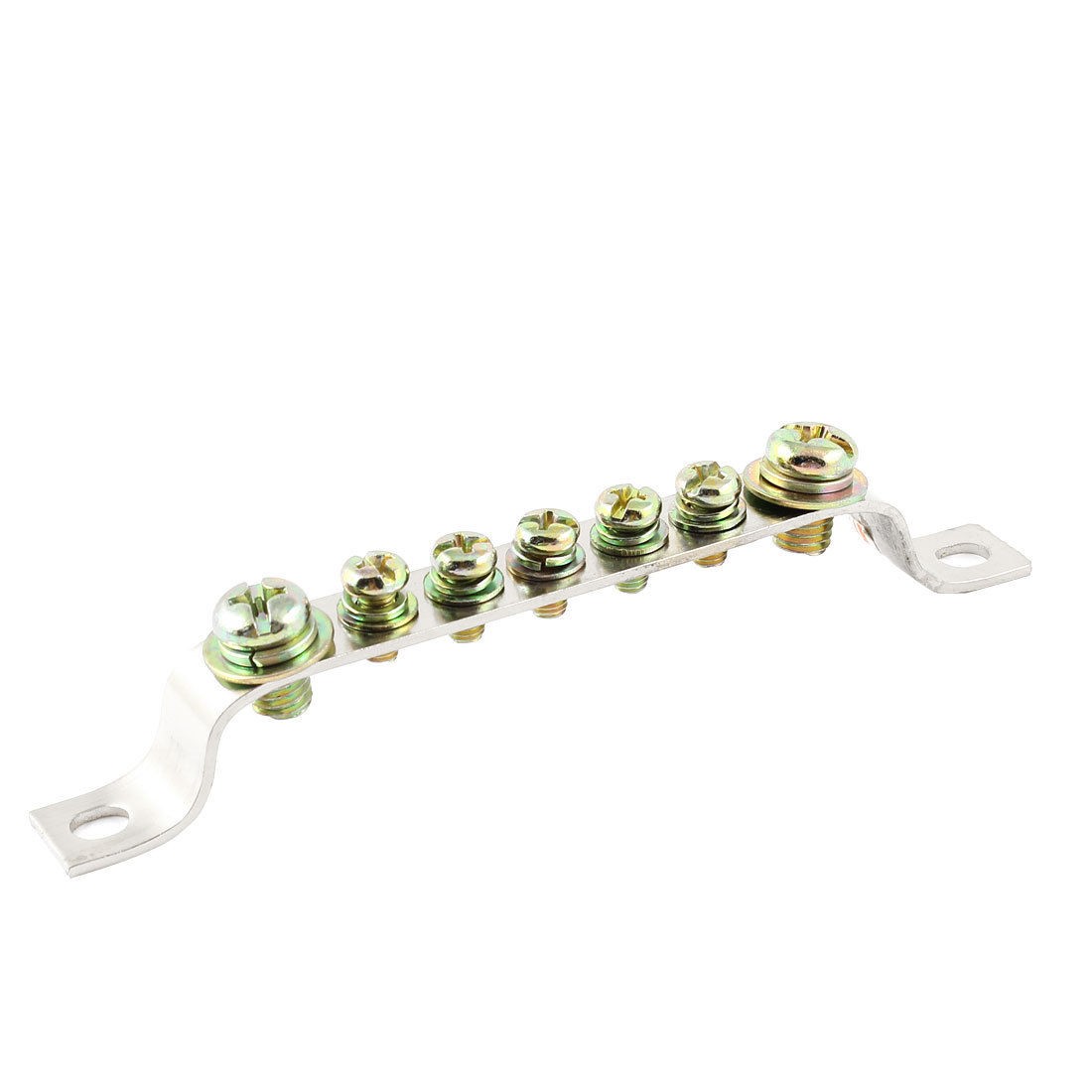 250V 15A 7 Positions Ground Wire Row Copper Electrical Bar Terminal Block