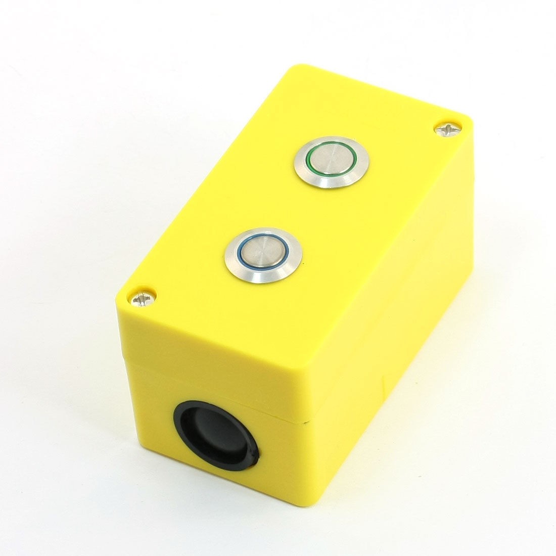 Blue Green Indicator Momentary SPDT 2 Metal Button Control Station 3A 250VAC