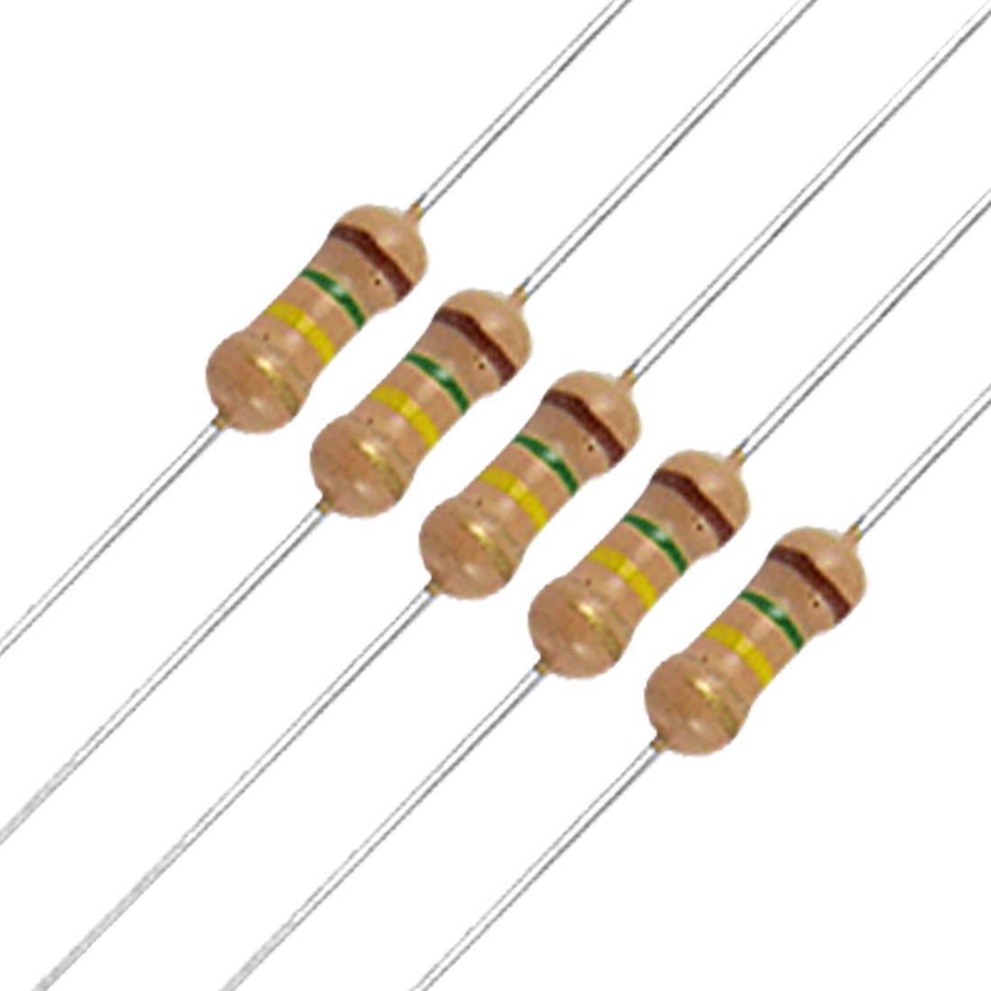 50 x 1/4W 250V 150K ohm Axial Carbon Film Resistors