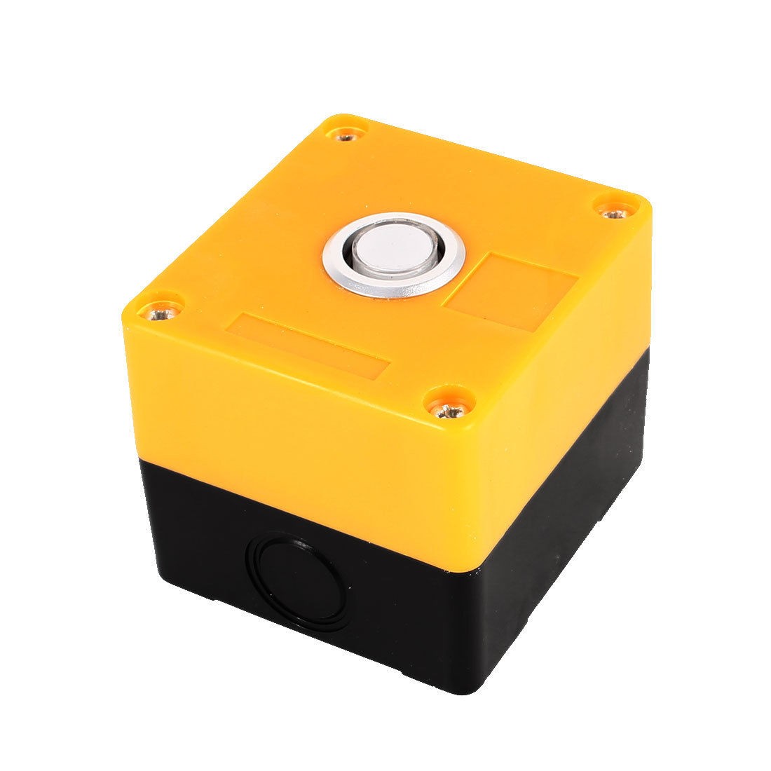 AC 220V Warm White Light SPDT Self-Locking Pushbutton Control Station Box