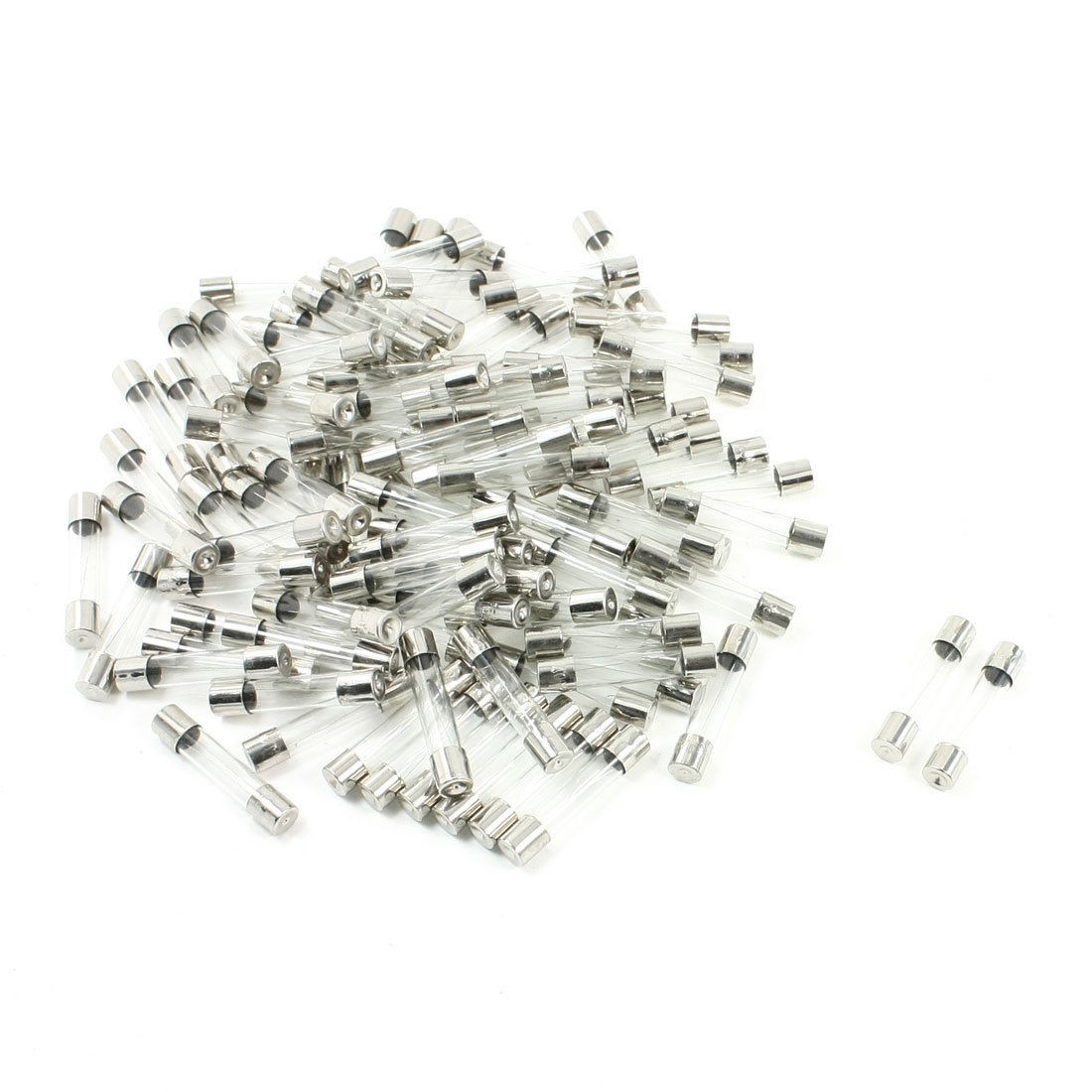 100 Pcs 250V 15A 6x30mm Fast Blow Type Quick Glass Tube Fuses