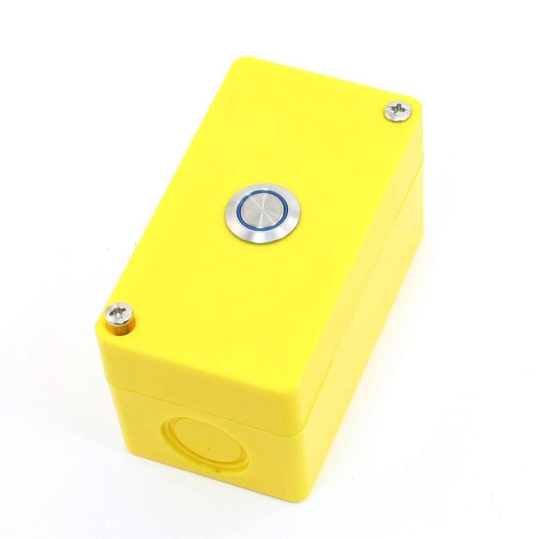 3A 250VAC Rewirable Design SPDT 1NC+1NO Blue Pilot Lamp Locking Metal Button Box