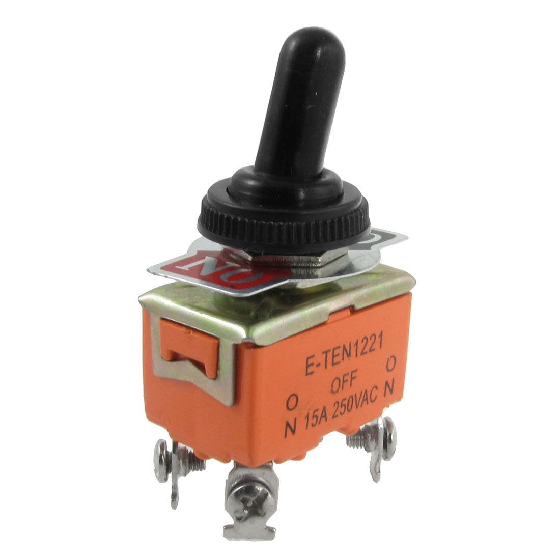 15A/250VAC on/off 2 Way 4 Screw Terminals DPST Toggle Switch w Waterproof Boot