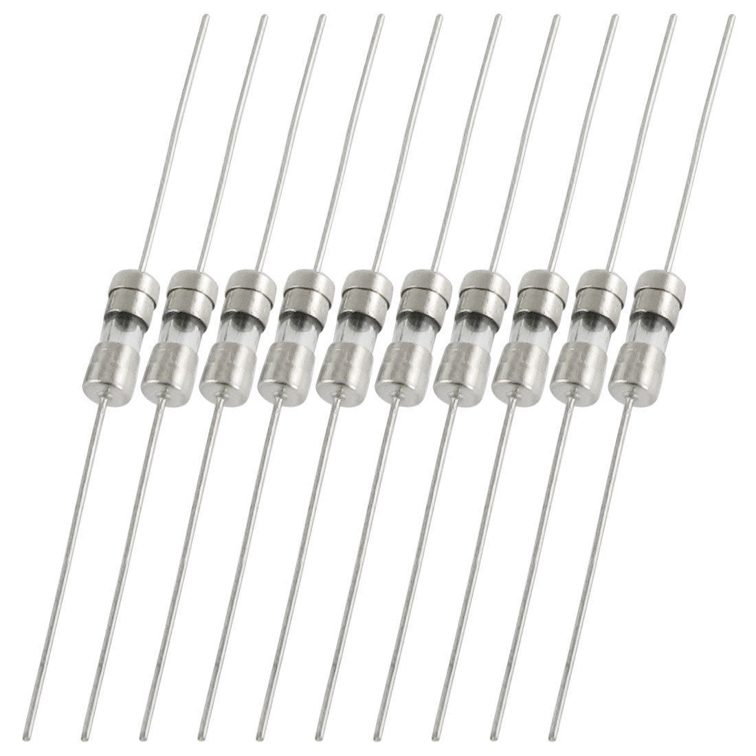 10 Pcs Axial Lead Fast Acting 3.6 x 10mm Glass Fuse 250V 1.25A