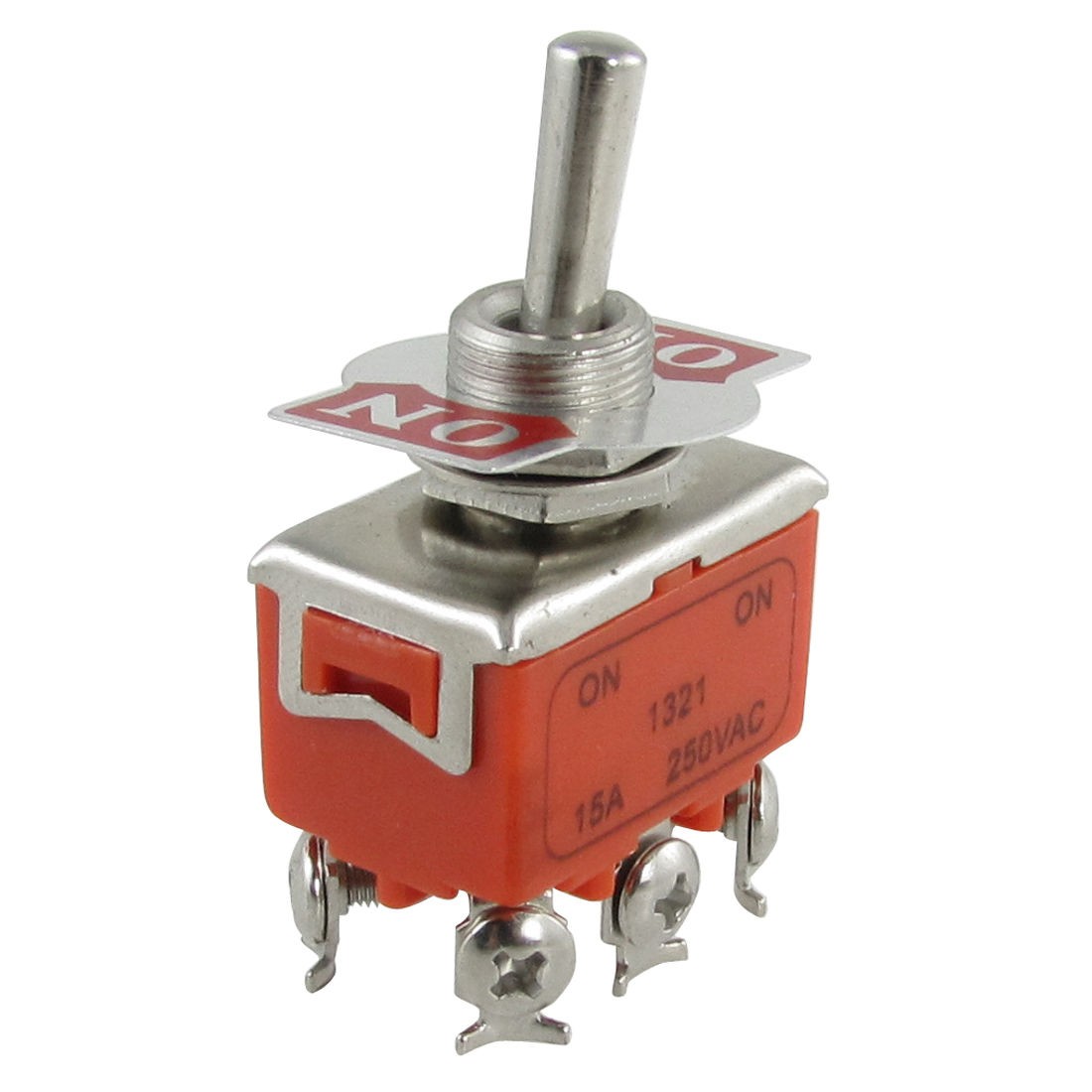 AC 250V 15A 2 Position DPDT ON-ON 6 Pin Toggle Switch 