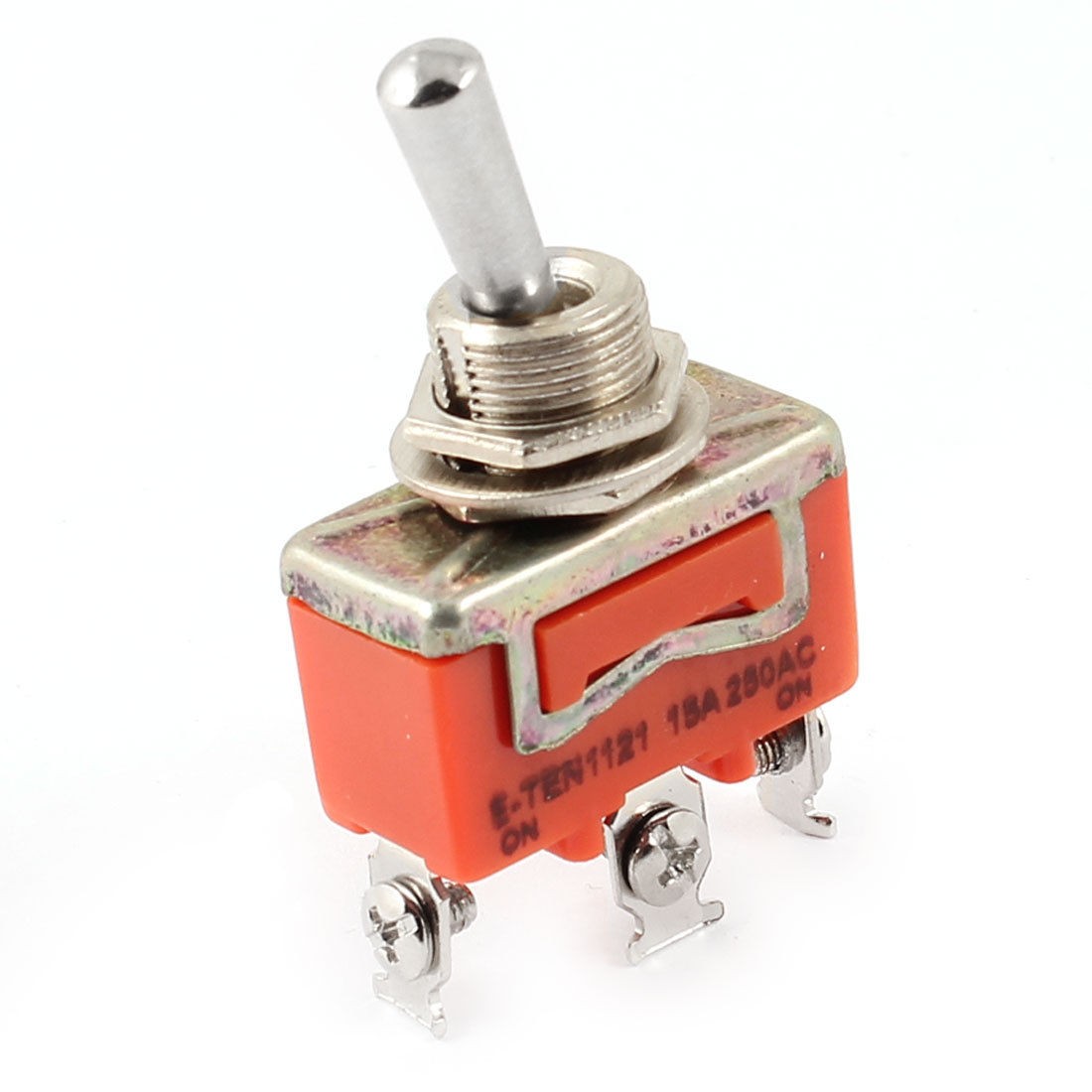 AC 250V 15A ON/ON 2 Position Panel Mounted SPST Self-locking Toggle Switch