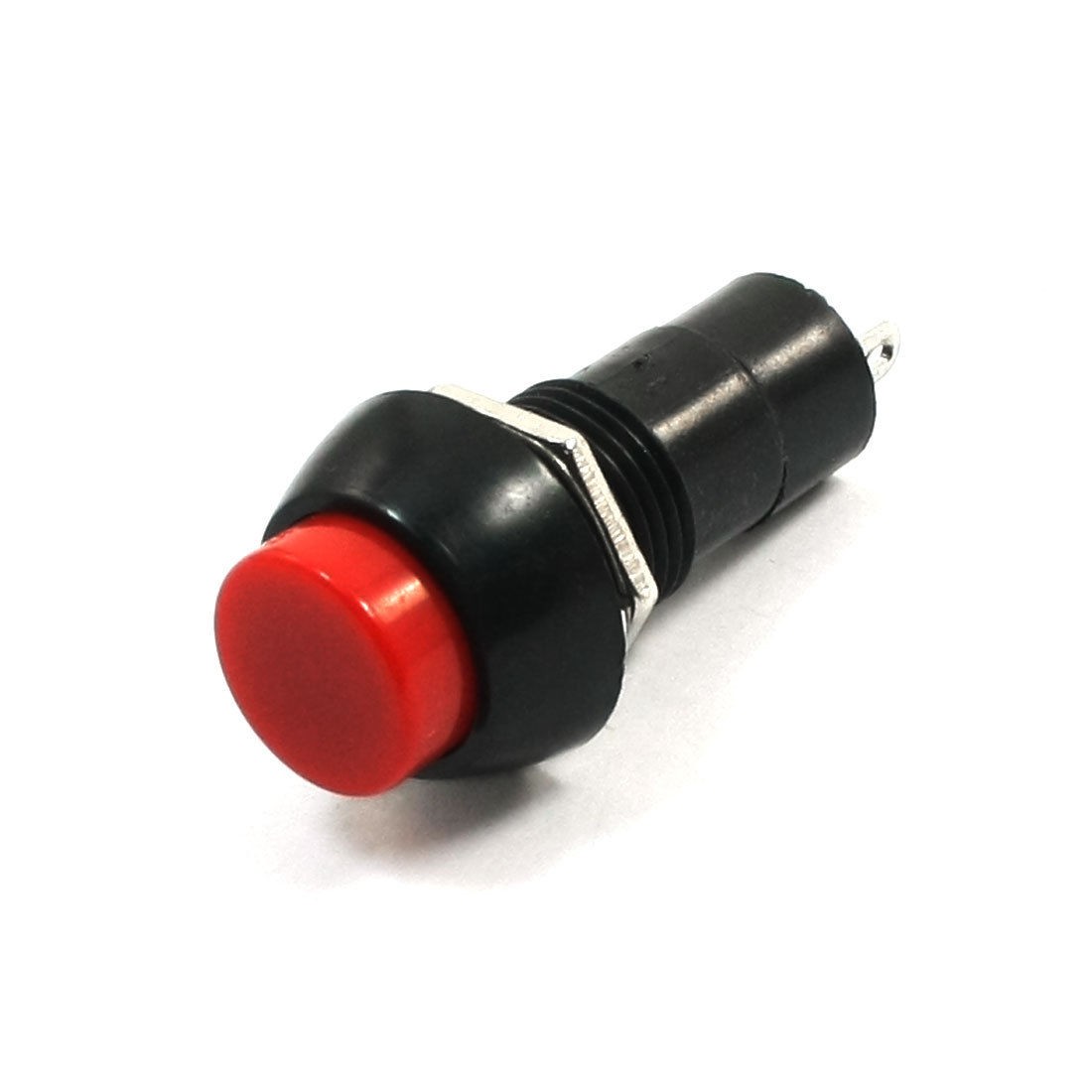 250VAC 3A Red Round Head 2 Pin Momentary SPST Push Button Switch