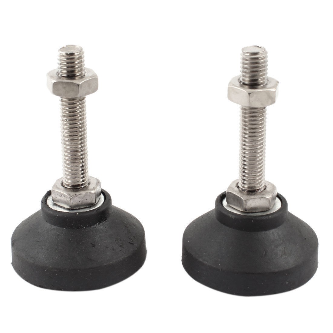 M10 x 50mm Thread Screw On Type Plastic Leveling Feet Mount 2pcs