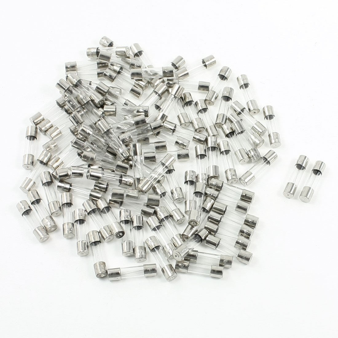 100 Pcs 250V 6A Quick Acting Glass Tube Fuses Fast Blow 5mm x 20mm