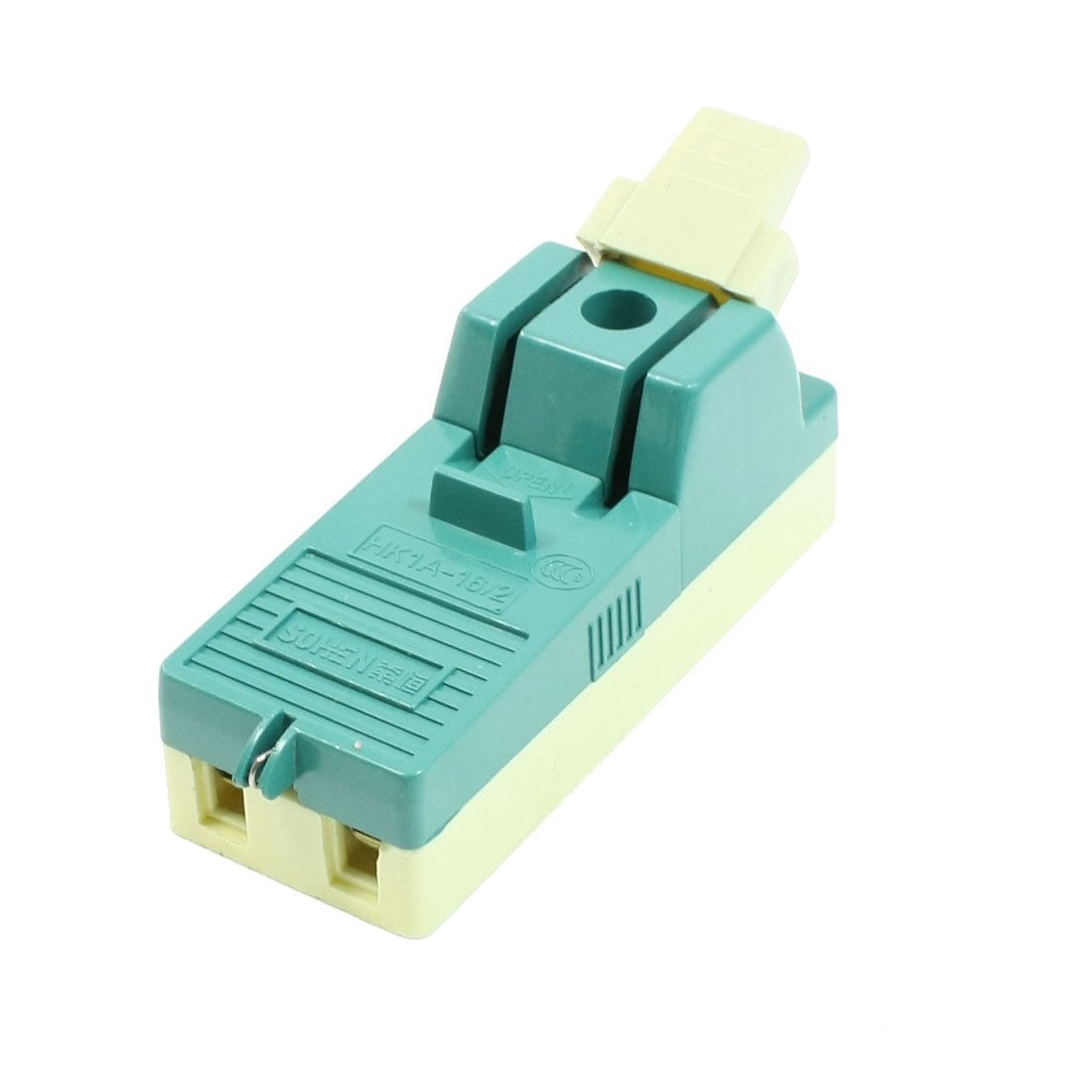 AC 250V 16A 2 Pole Single Throw Circuit Control Knife Disconnect Switch Green