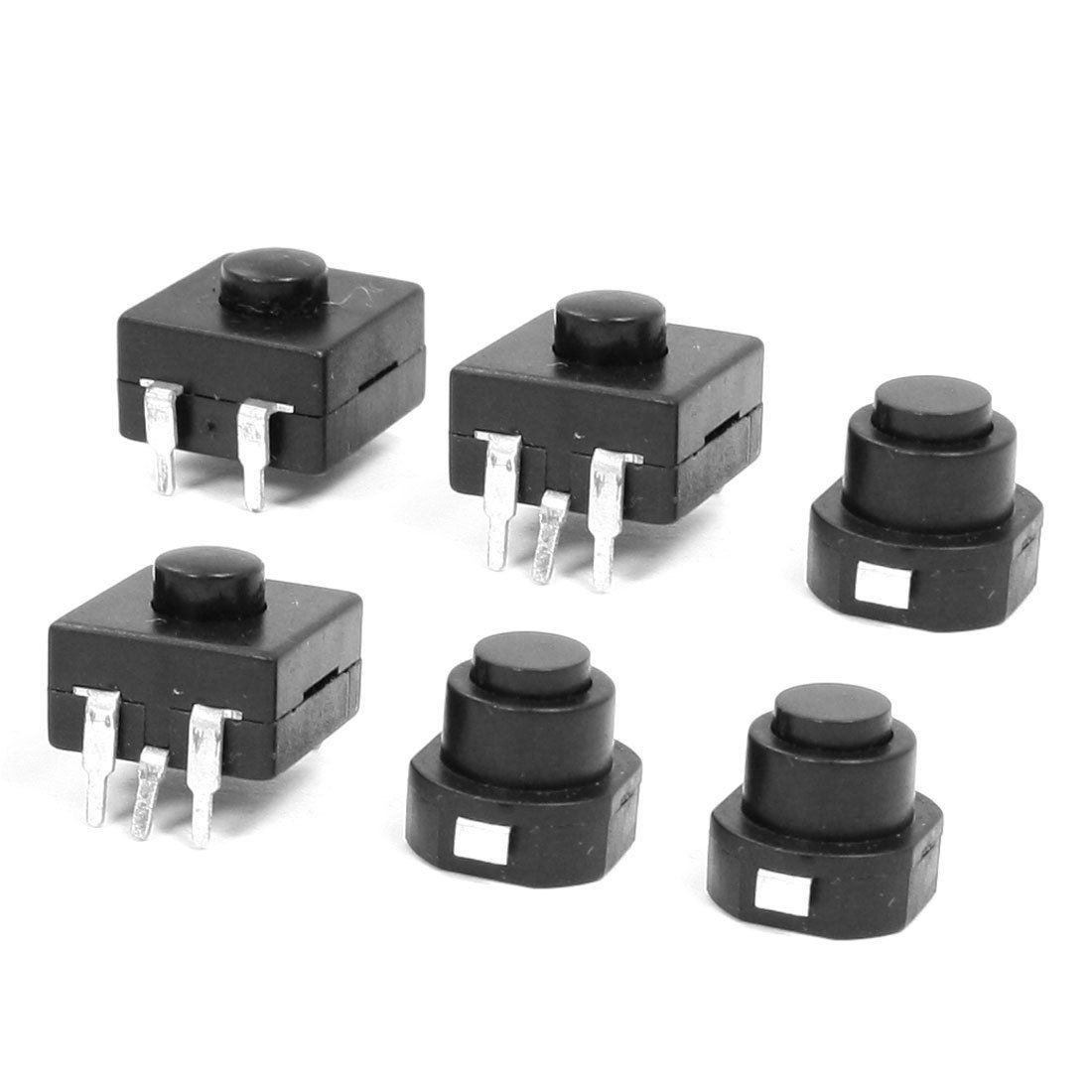 AC250V 1.5A Flashlight Latching Push Button Switch for Electric Torch