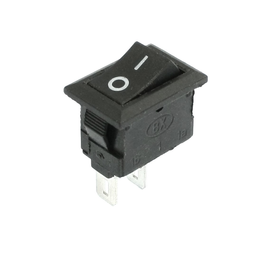 Home AC 250V 3A Snap in SPST On/Off Boat Rocker Switch Black