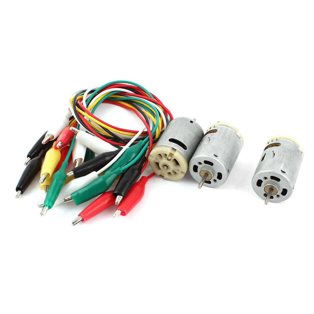 3 Pcs Electric Mini Motor 9000-15000RPM DC 6-12V + 10 Pieces Alligator Clip Wire