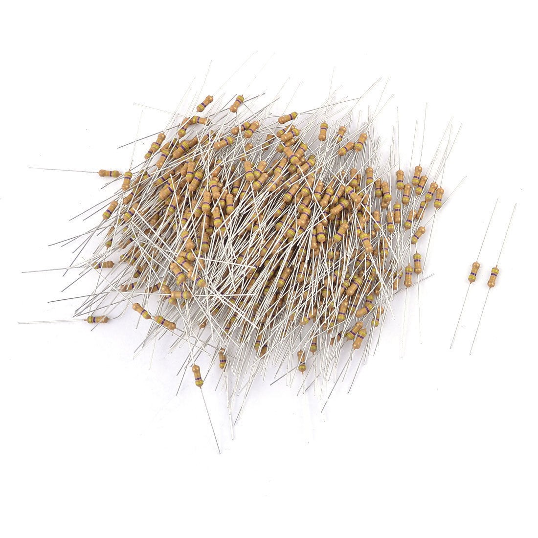 500 x 250V 1/4W Watt 470K Ohm Axial Lead Carbon Film Resistor 5% Tolerance