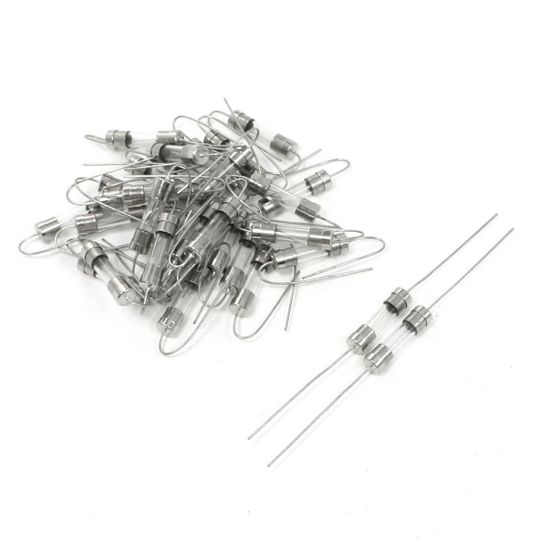 30 Pcs 4.5mm x 23mm Axial Lead Glass Fuses Holder 250V 2A