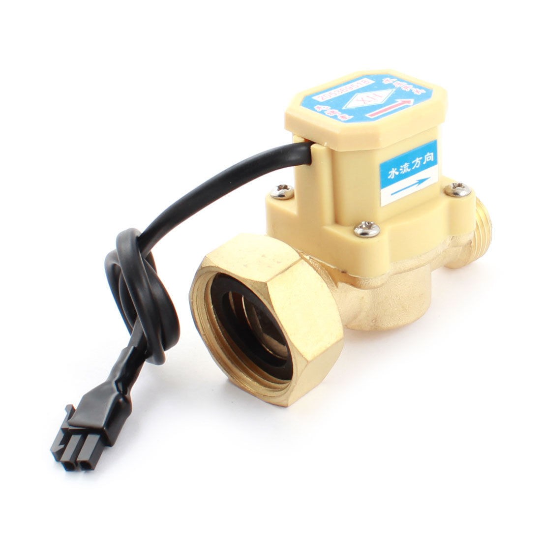 260W 1/2PT Male to 1PT Female Thread Water Flow Sensor Switch 0.75-5L/min