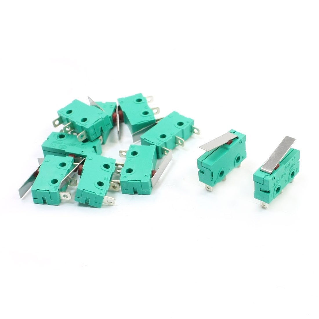 KW4-OZ-2 AC 250V NO+NC Momentary Short Hinge Lever Micro Limit Switch 10 Pieces