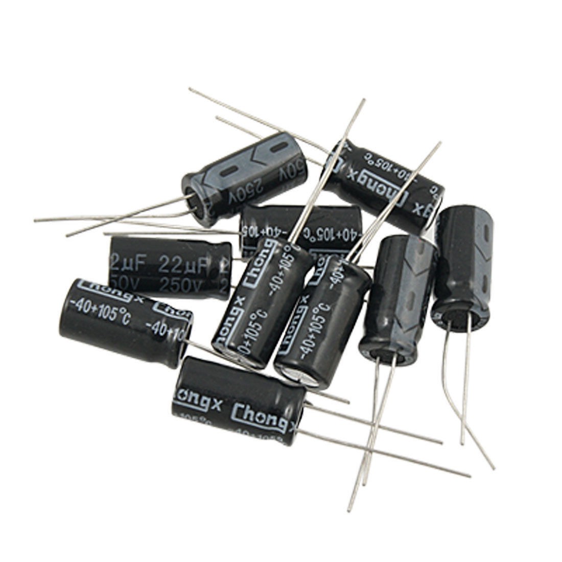 10 Pcs 250V 22uF Radial Aluminum Electrolytic Capacitor