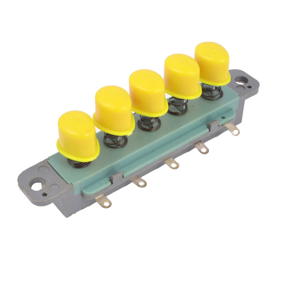 AC 250V 1A 5 Yellow Button Piano Type Key Switch for Kitchen Range Hood