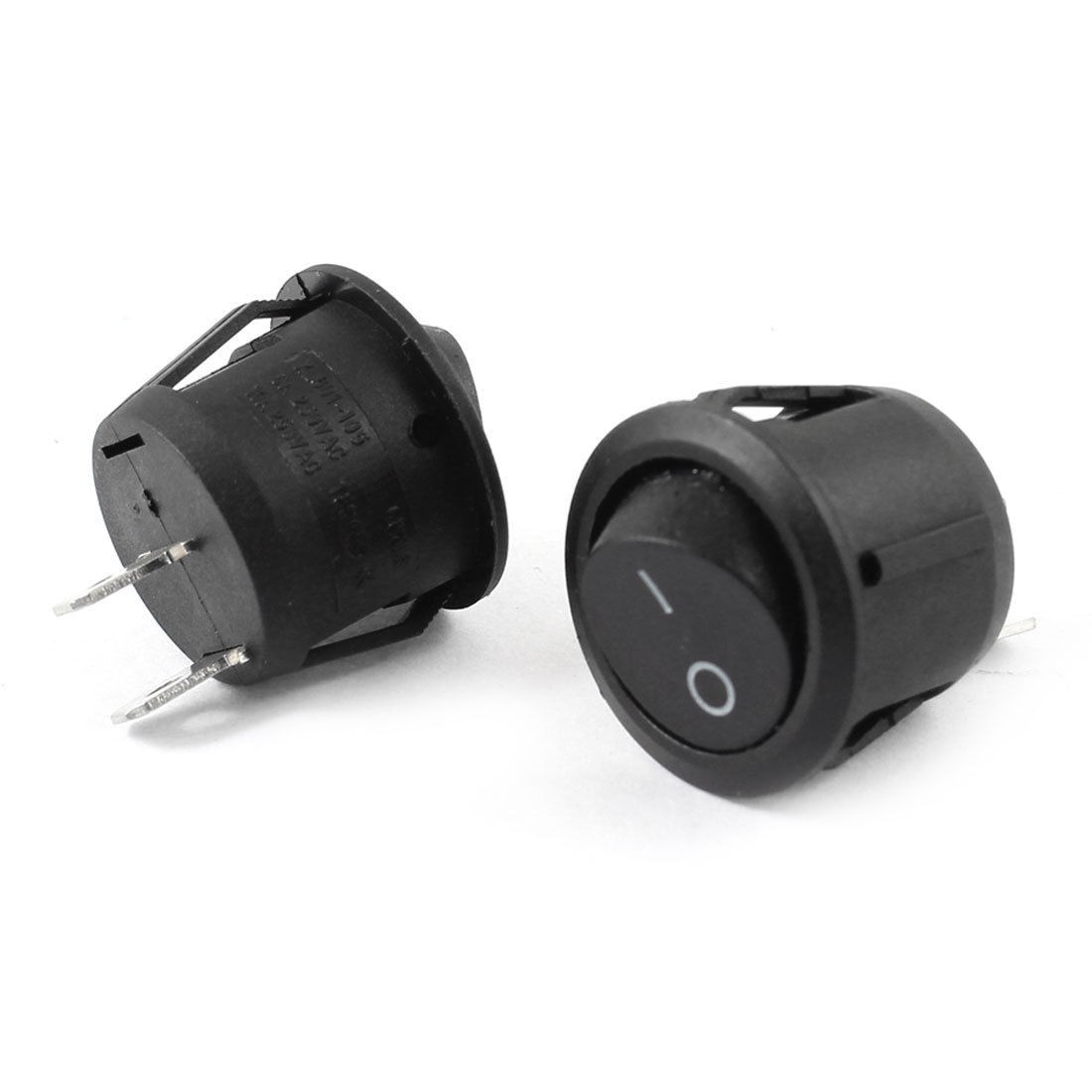 AC 250V 6A/10A SPST 2 Terminals 2 Positions Boat Rocker Switch 2 Pcs