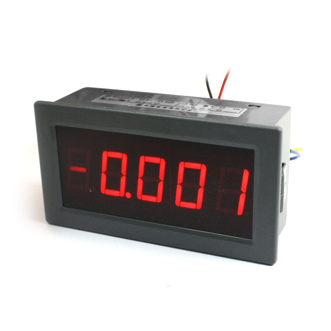 DC 0-5A Measurement Range Panel Mount 4.5 Red LED Digits Display Ammeter
