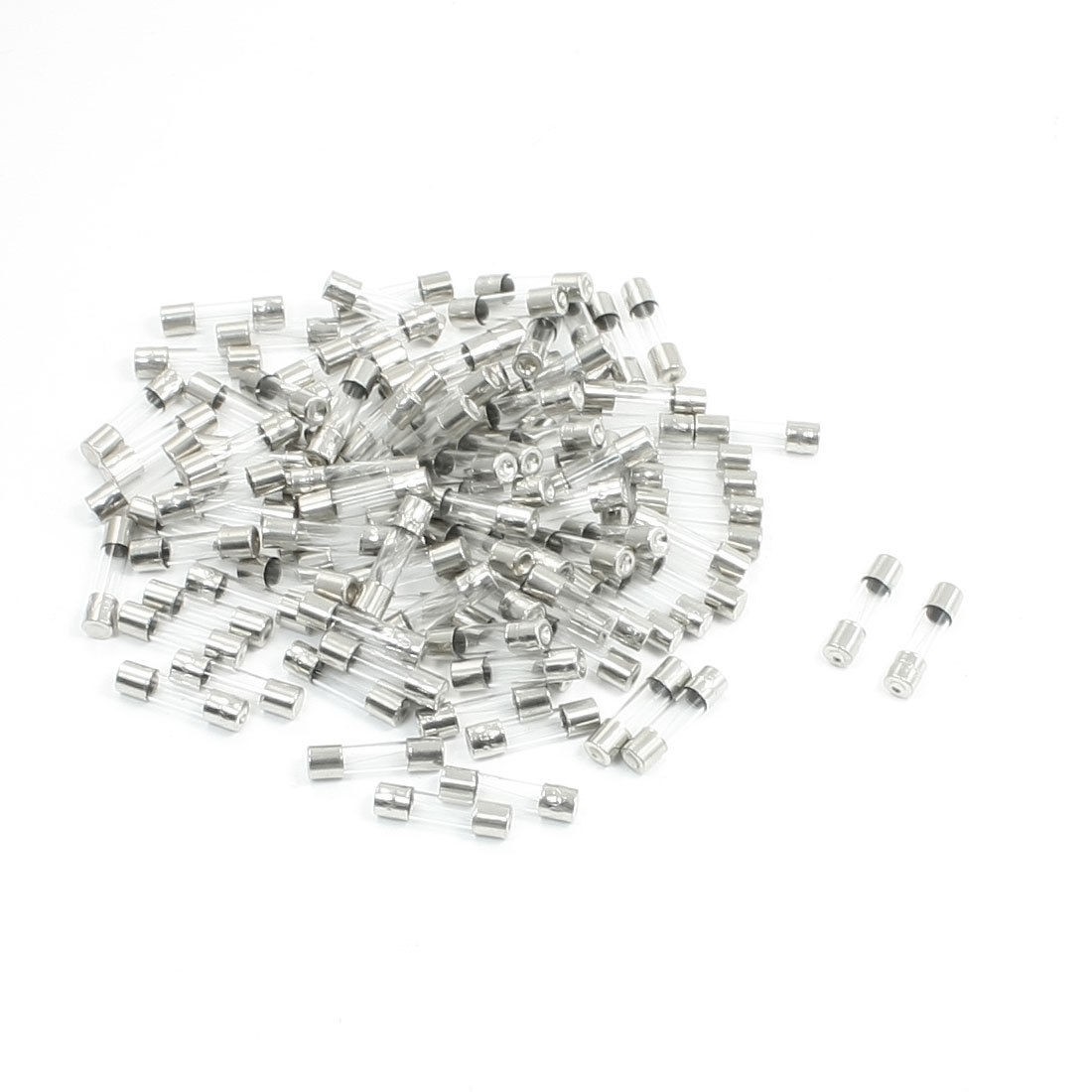 100 Pcs 5mm x 20mm Fast Blow Type Glass Tube Fuses 0.5A 250V Replacement