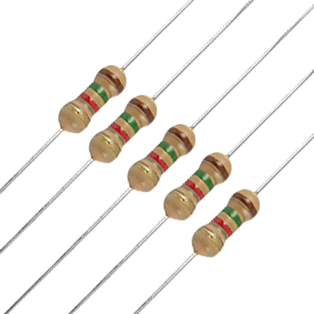 50 x 1/4W 250V 1.5K ohm 1K5 Axial Carbon Film Resistors