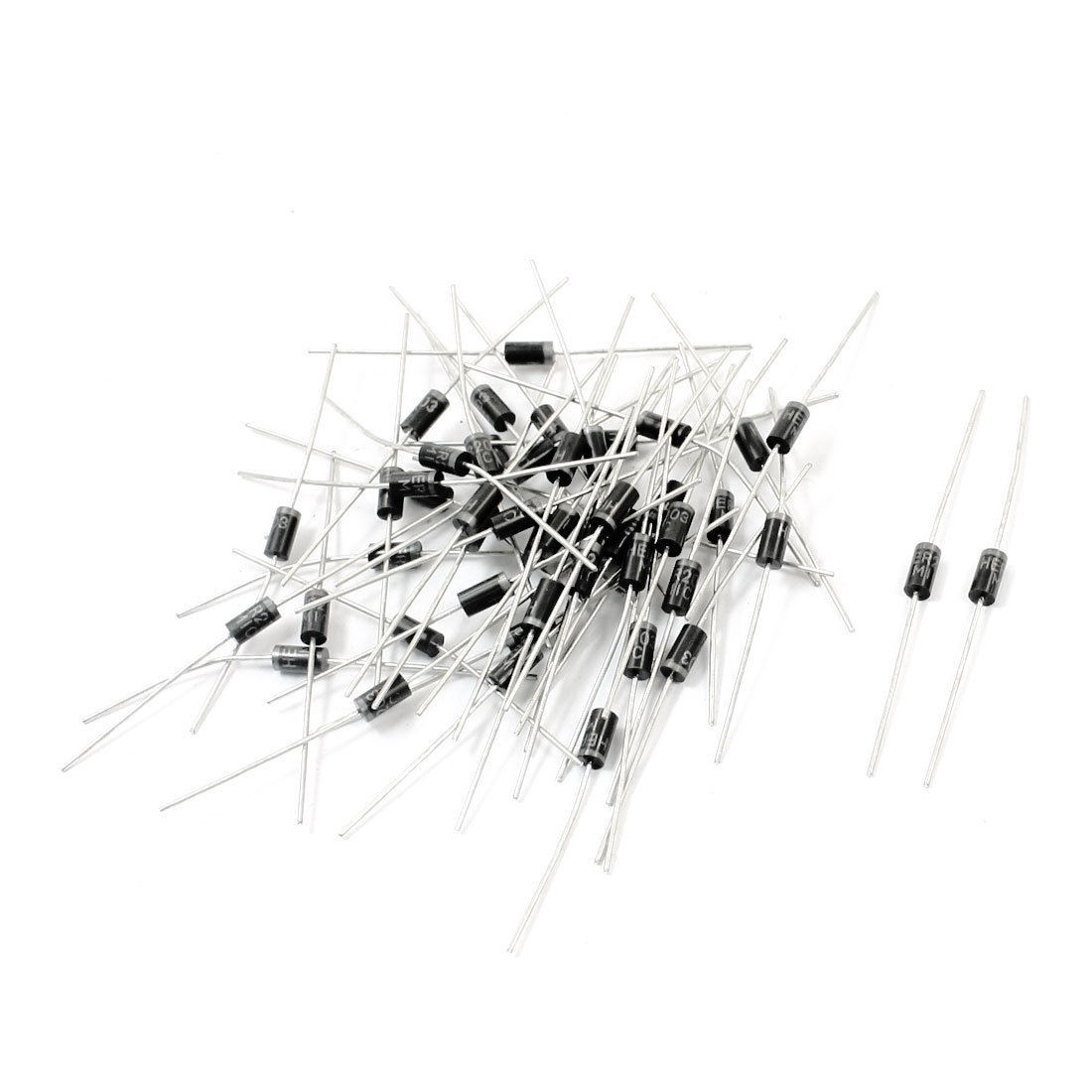50 Pcs HER203 200V 2A Axial Lead Soldering Rectifier Diodes 3mm x 6.5mm