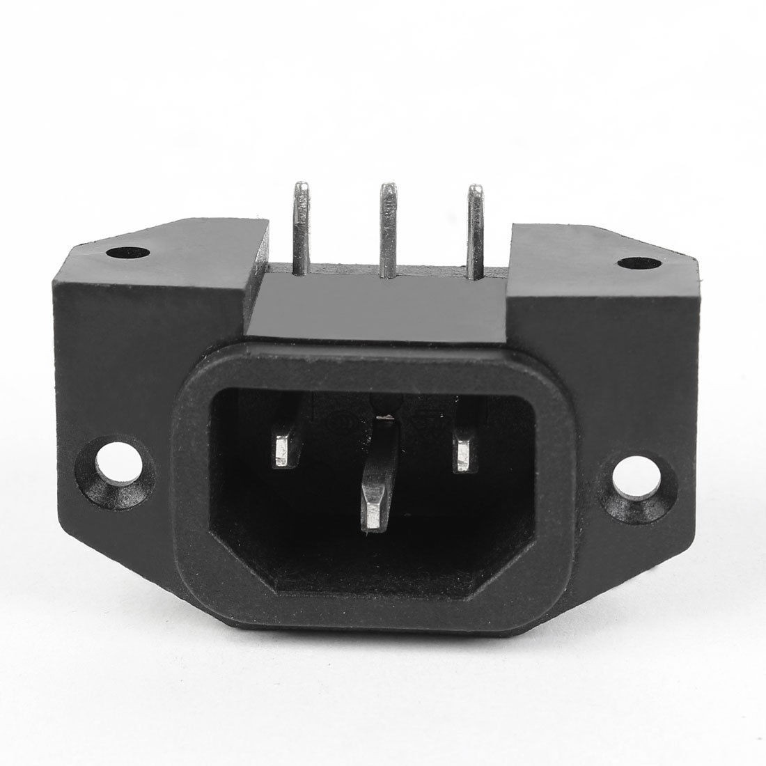 AC 250V 10A Replacing Panel Mounting IEC320 C14 Inlet 3P Black Power Socket
