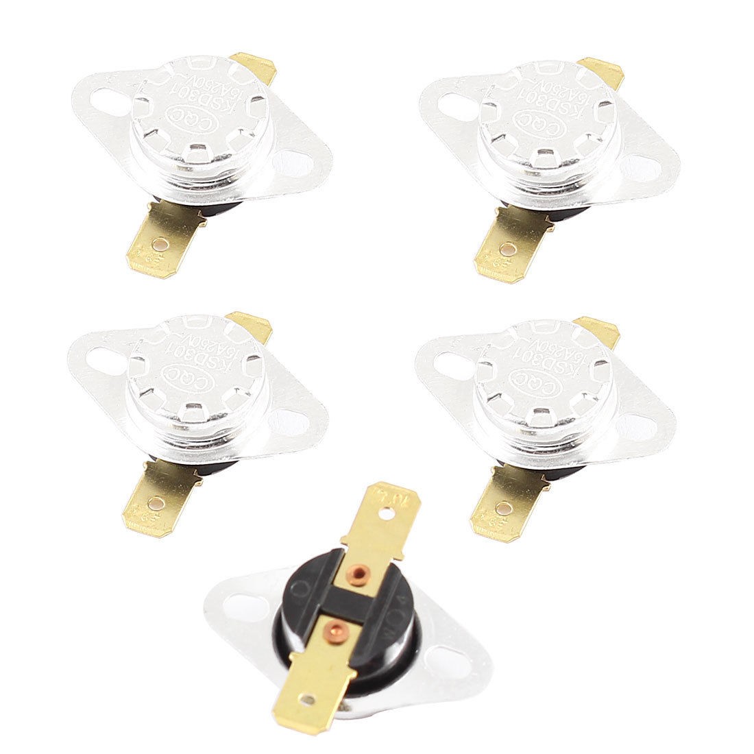 5 Pcs KSD301 70C NC Temperature Controller Switch Thermostat AC 250V 15A
