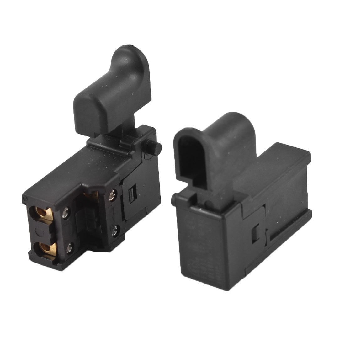 2Pcs DPST 2NO Momentary Power Tool Marble Cutter Trigger Switch AC 250V 10A