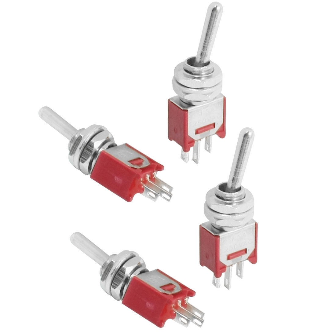 SPDT ON/OFF 2 Position Circuit Control Toggle Switch AC 250V 15A SMTS-102 4pcs