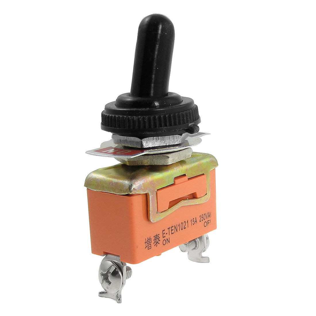 AC 250V 15A ON/OFF SPST 2 Way 2 Screw Terminals Toggle Switch + Waterproof Boot