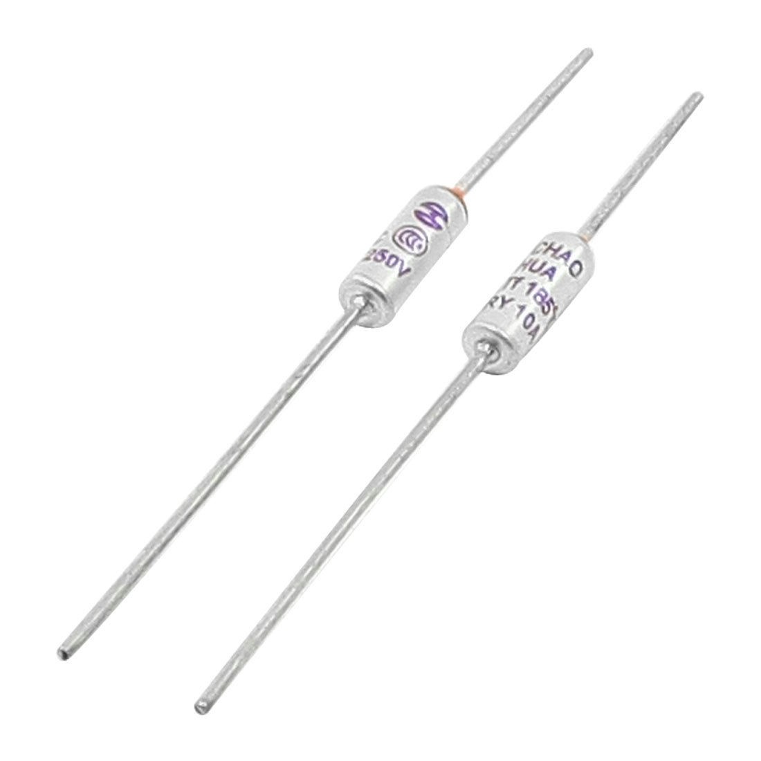 2 Pcs Electronic Component RY 185 Celsius Thermal Fuse 250V 10A