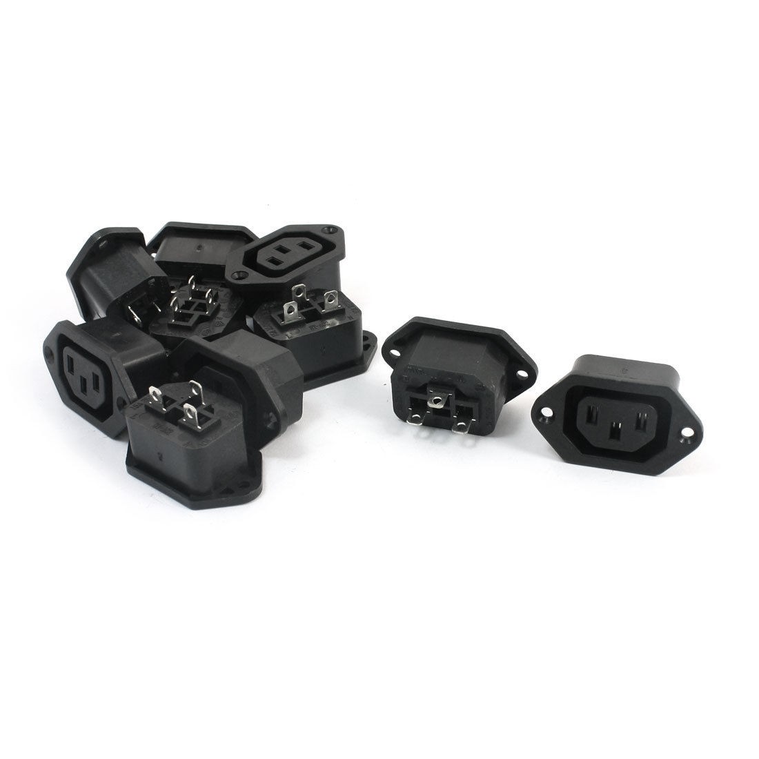 10Pcs 3 Soldering Pins Power Supply C13 Coupler Female Plug AC 250V 10A